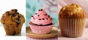 Muffins, cupcake y magdalena